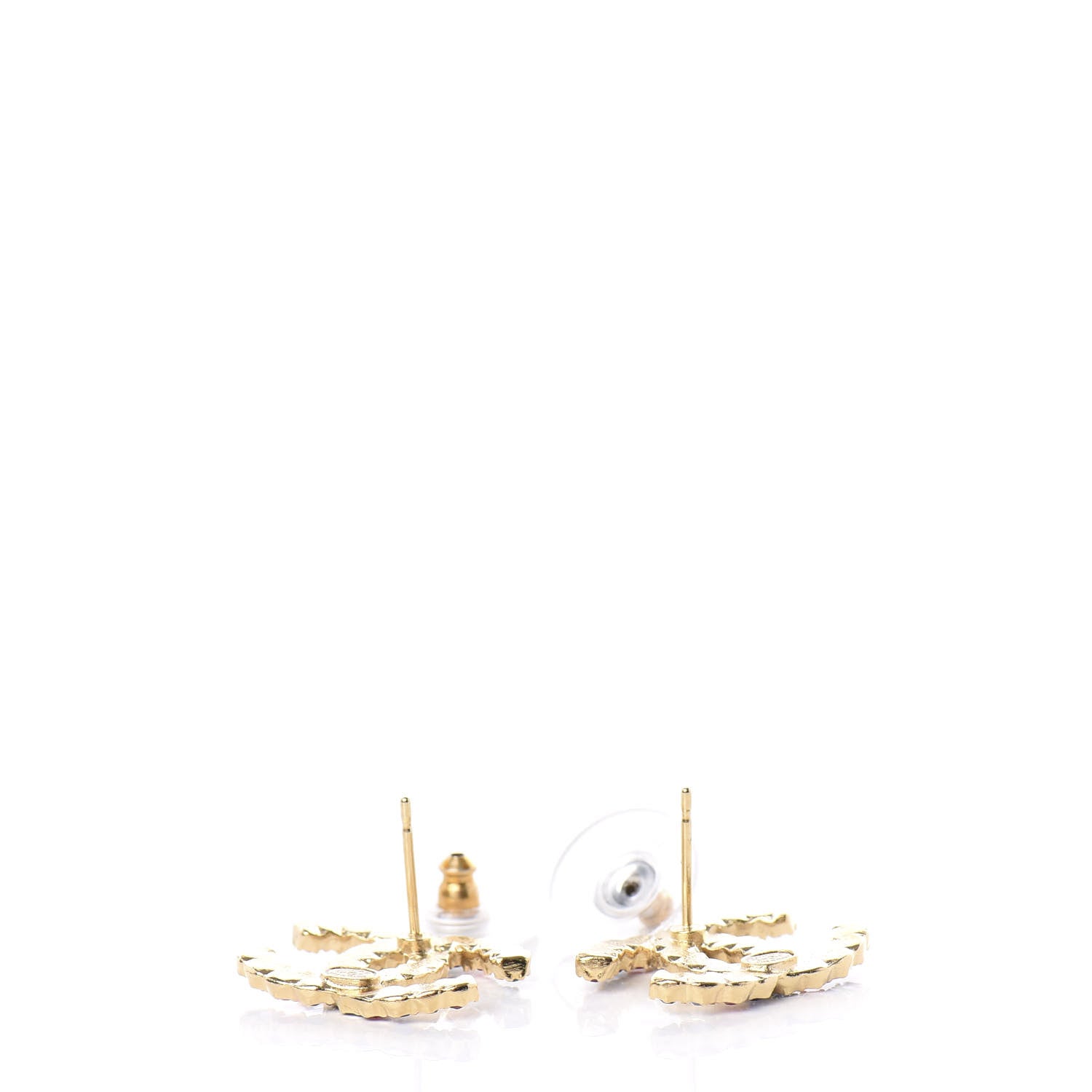 Chanel Crystal Over The Rainbow CC Earrings Gold Multicolor 3 of 5