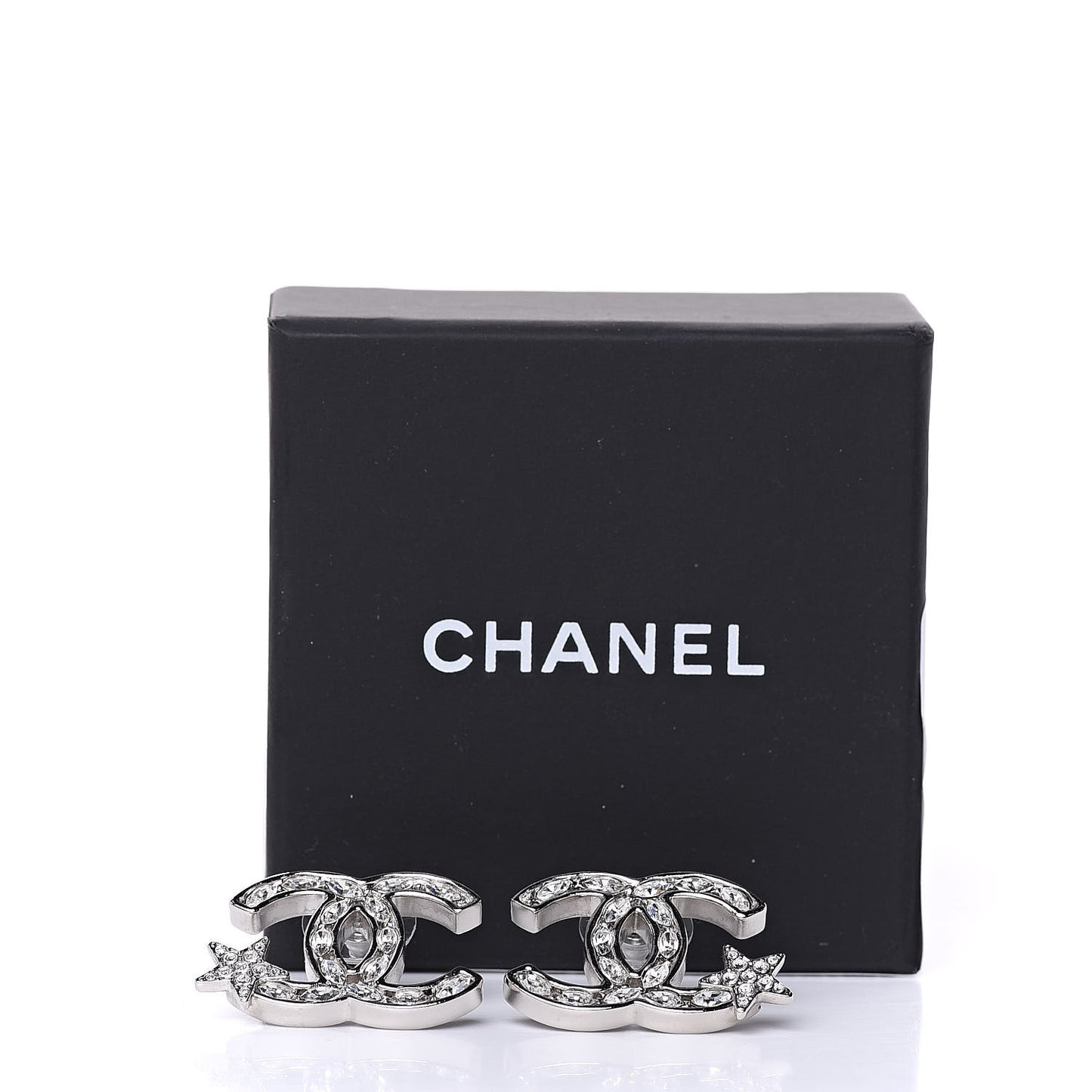 Crystal CC Starfall Earrings Silver