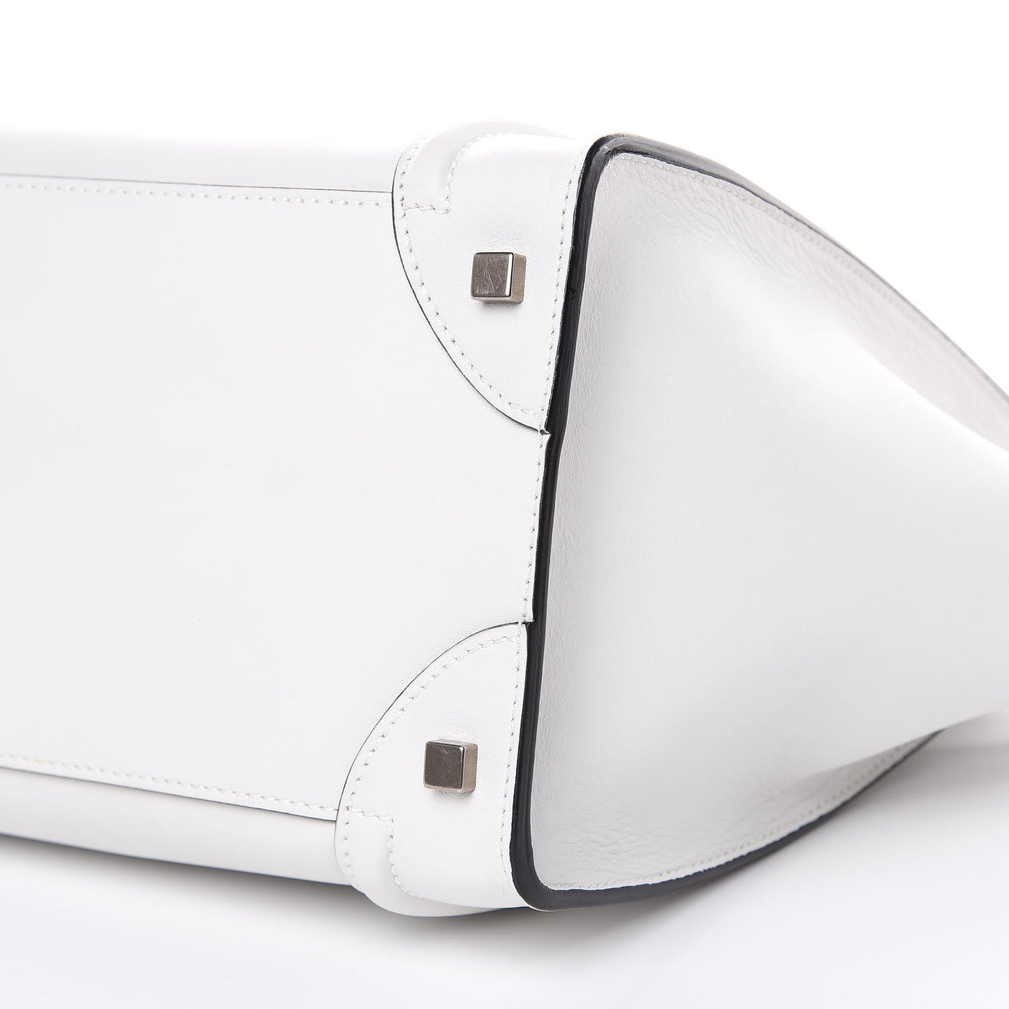 Smooth Calfskin Mini Luggage White