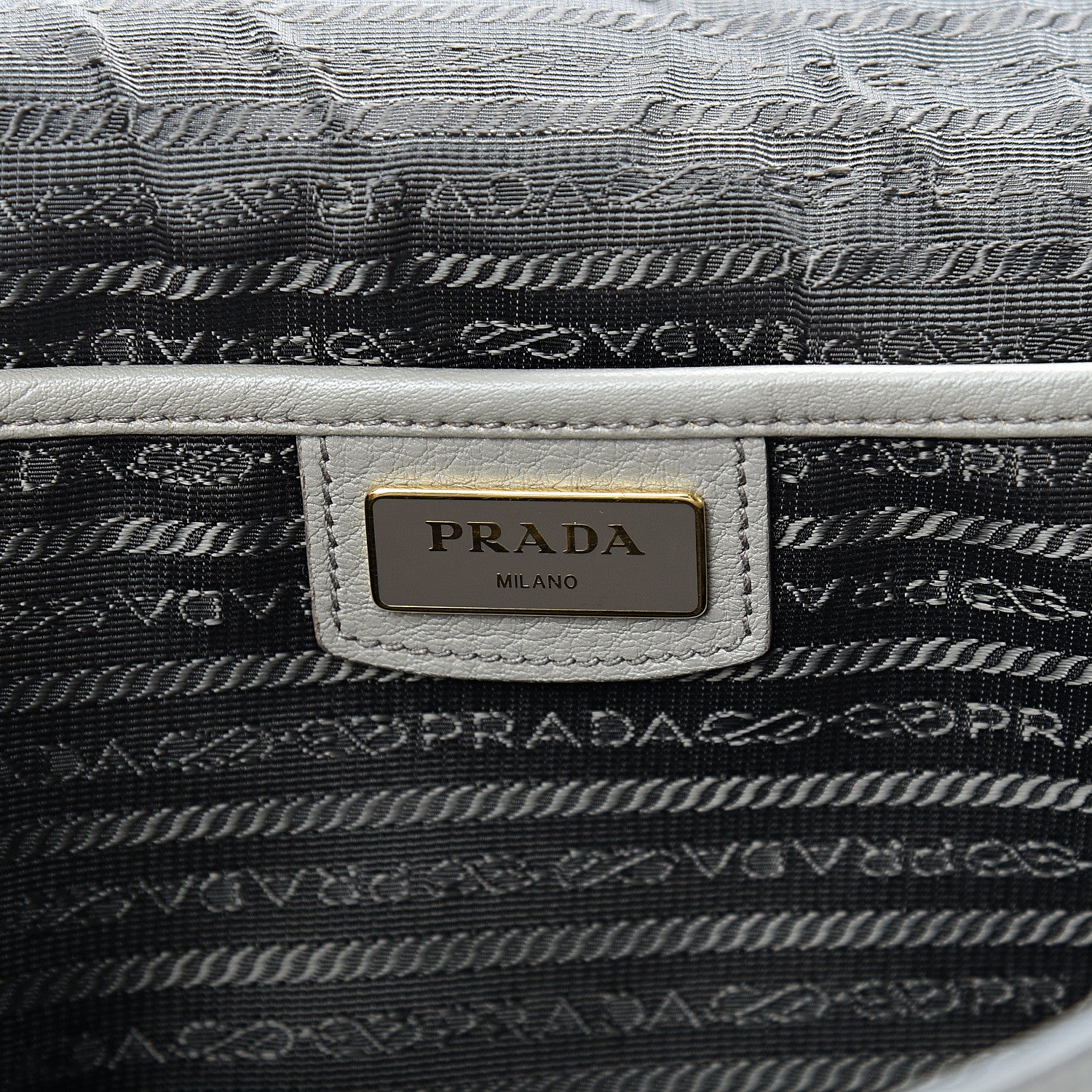 Prada Vitello Daino Crossbody Flap Grey 5 of 14