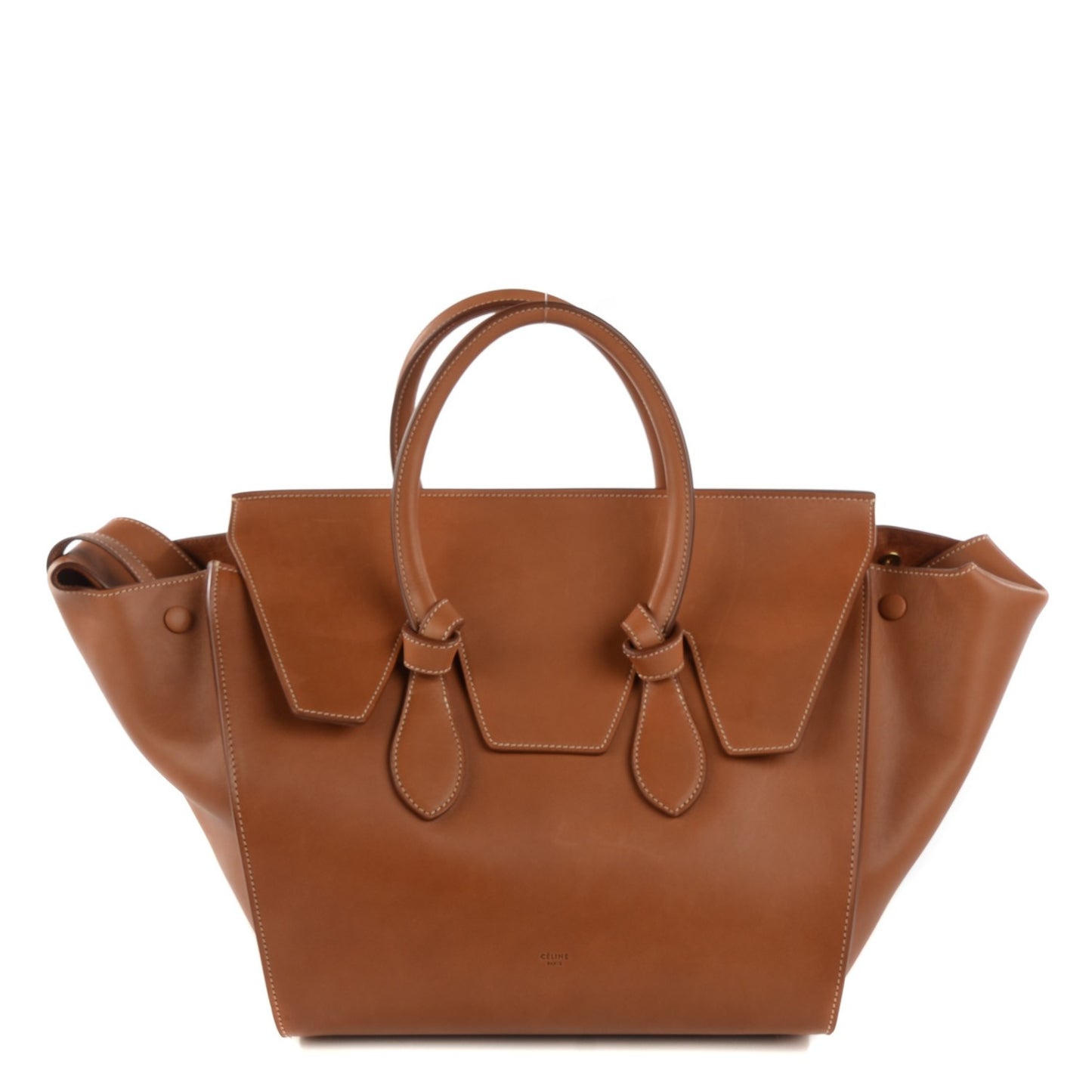 Natural Calfskin Small Tie Knot Tote Tan