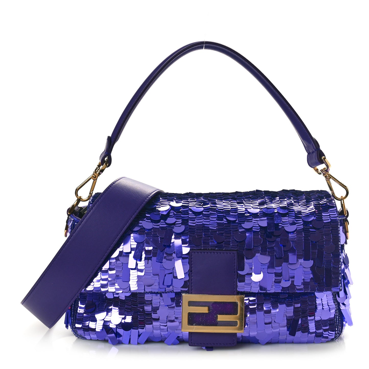 Sequin Paillettes Vitello Grace Sex and the City Baguette Viola Purple Rain