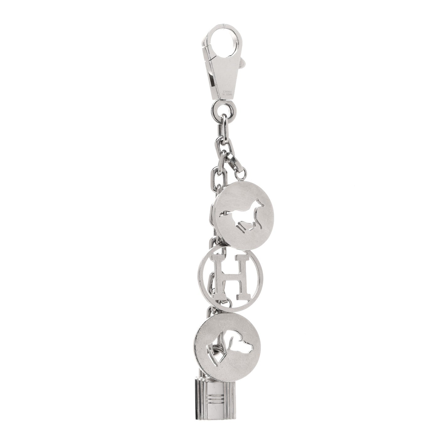 Palladium Breloque Bag Charm Silver