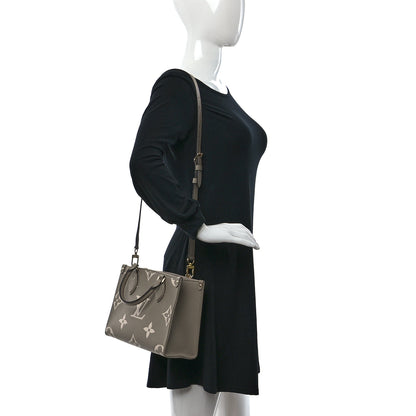 Louis Vuitton Empreinte Monogram Giant Onthego PM Tourterelle Creme 2 of 8