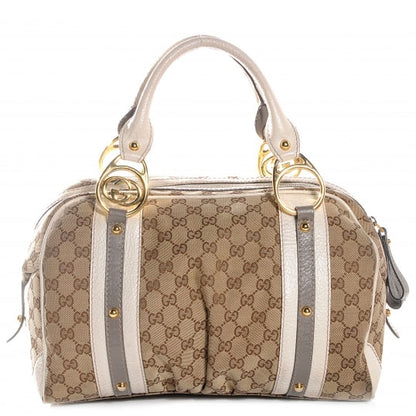 Gucci Monogram Interlocking Medium Boston White 1 of 7