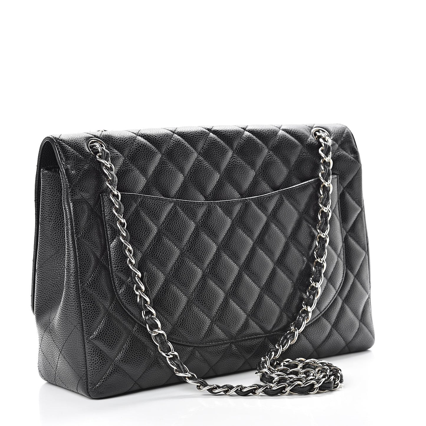 Caviar Quilted Maxi Single Flap Black