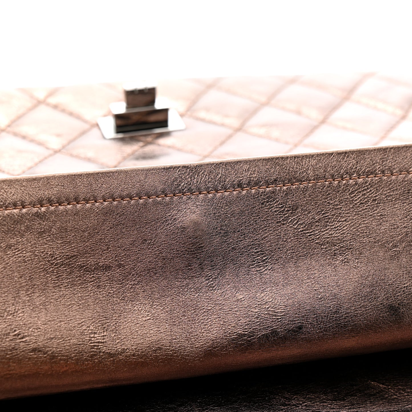 Metallic Aged Calfskin Quilted 2.55 Reissue 226 Flap Bronze