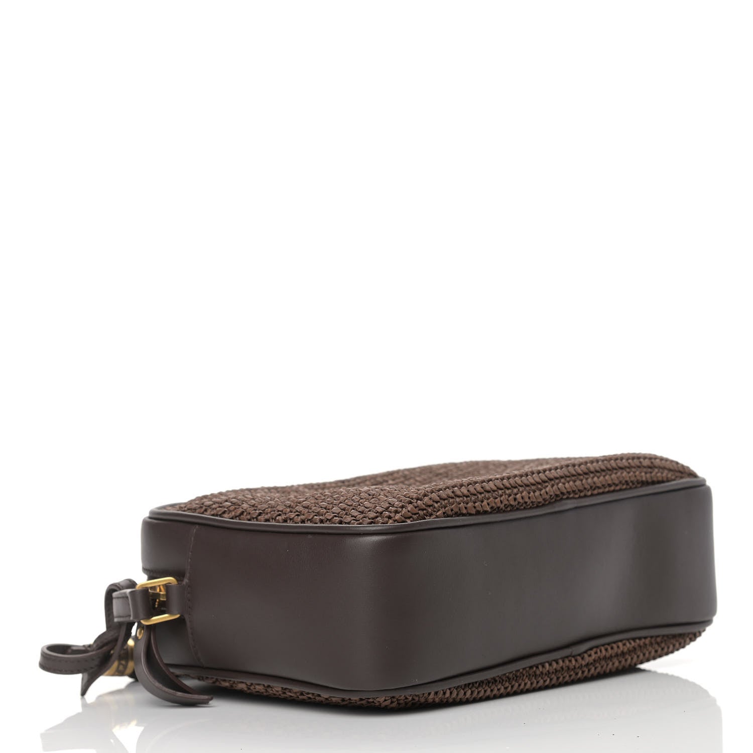Saint Laurent Raffia Canvas Monogram Lou Camera Bag Dark Chocolate 3 of 8