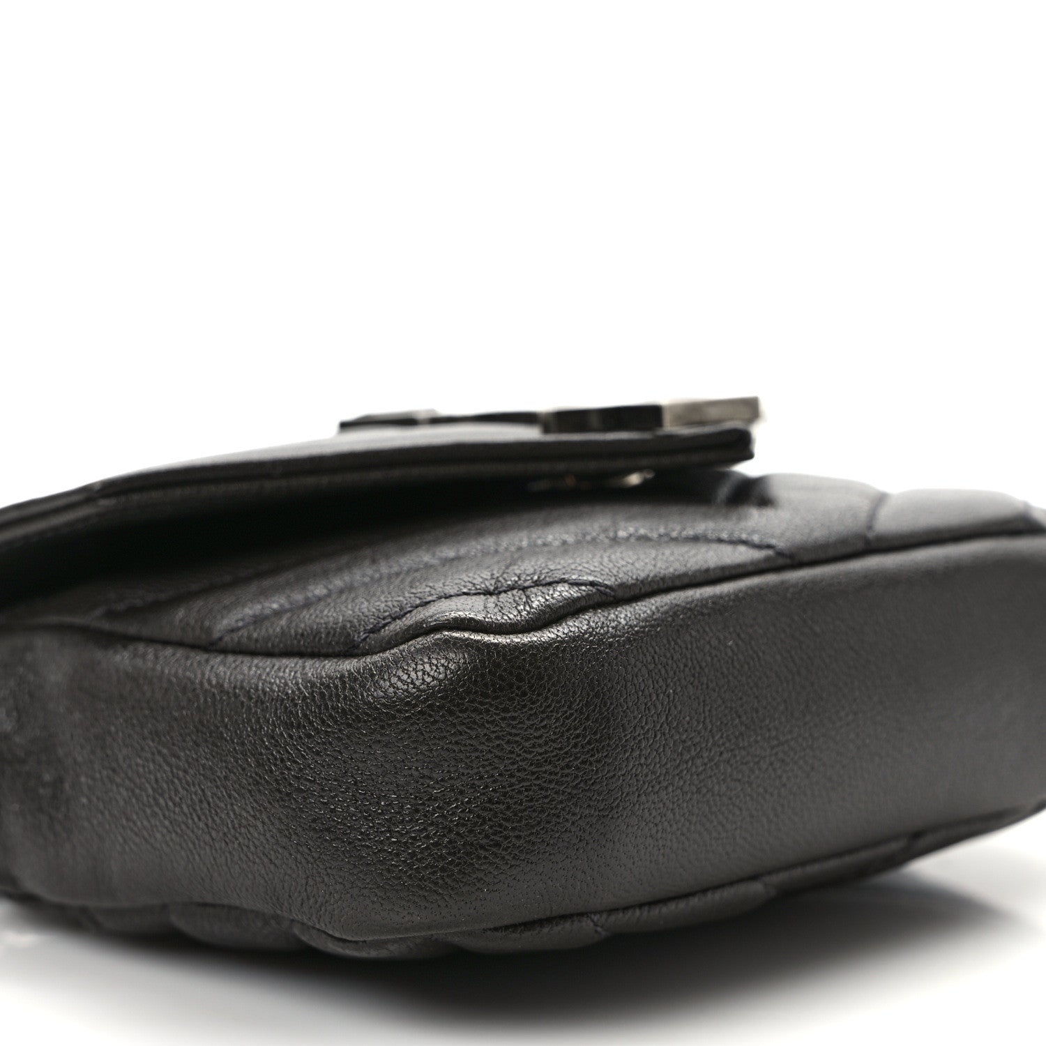 Saint Laurent Sheepskin Matelasse Chevron Monogram Mini College Bag Dark Anthracite 8 of 10