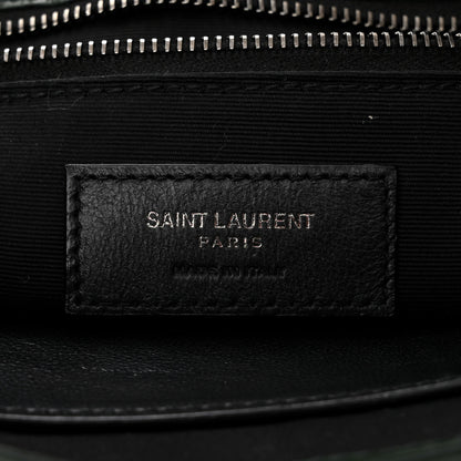 Saint Laurent Crinkled Calfskin Matelasse Monogram Medium Niki Chain Satchel Military Olive 6 of 10