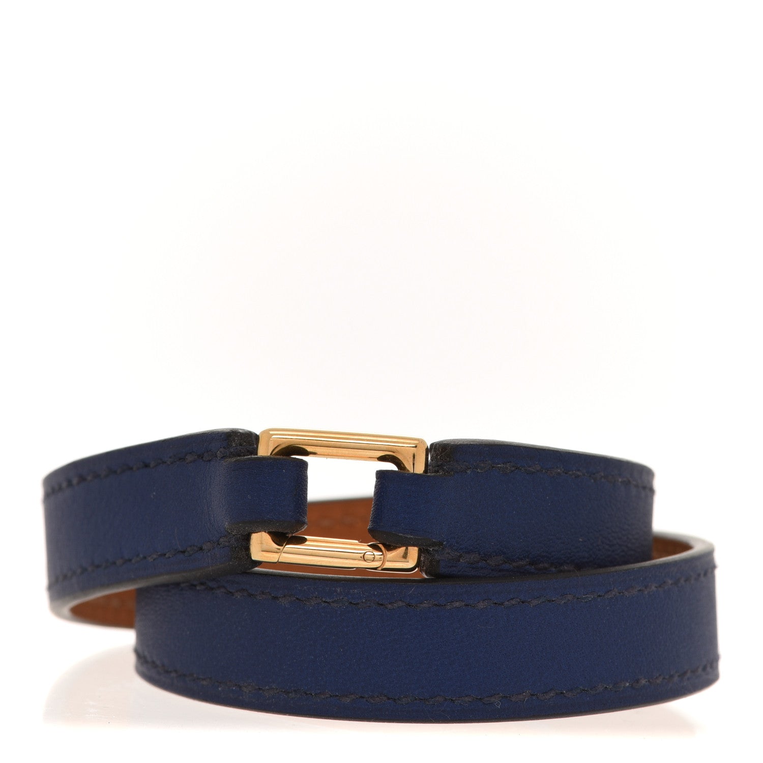 Hermes Swift Rivale Double Tour Bracelet S Bleu Saphir 3 of 6