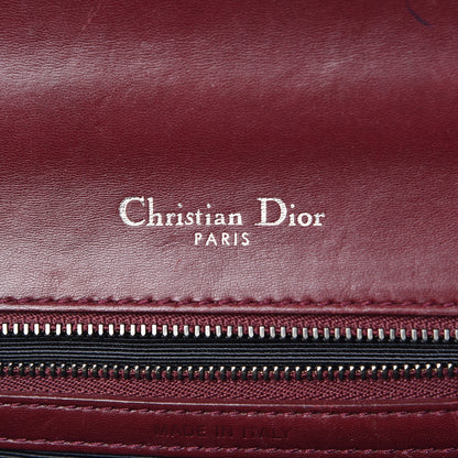 Christian Dior Crackled Deerskin Small Diorama Flap Bag Burgundy 6 of 15