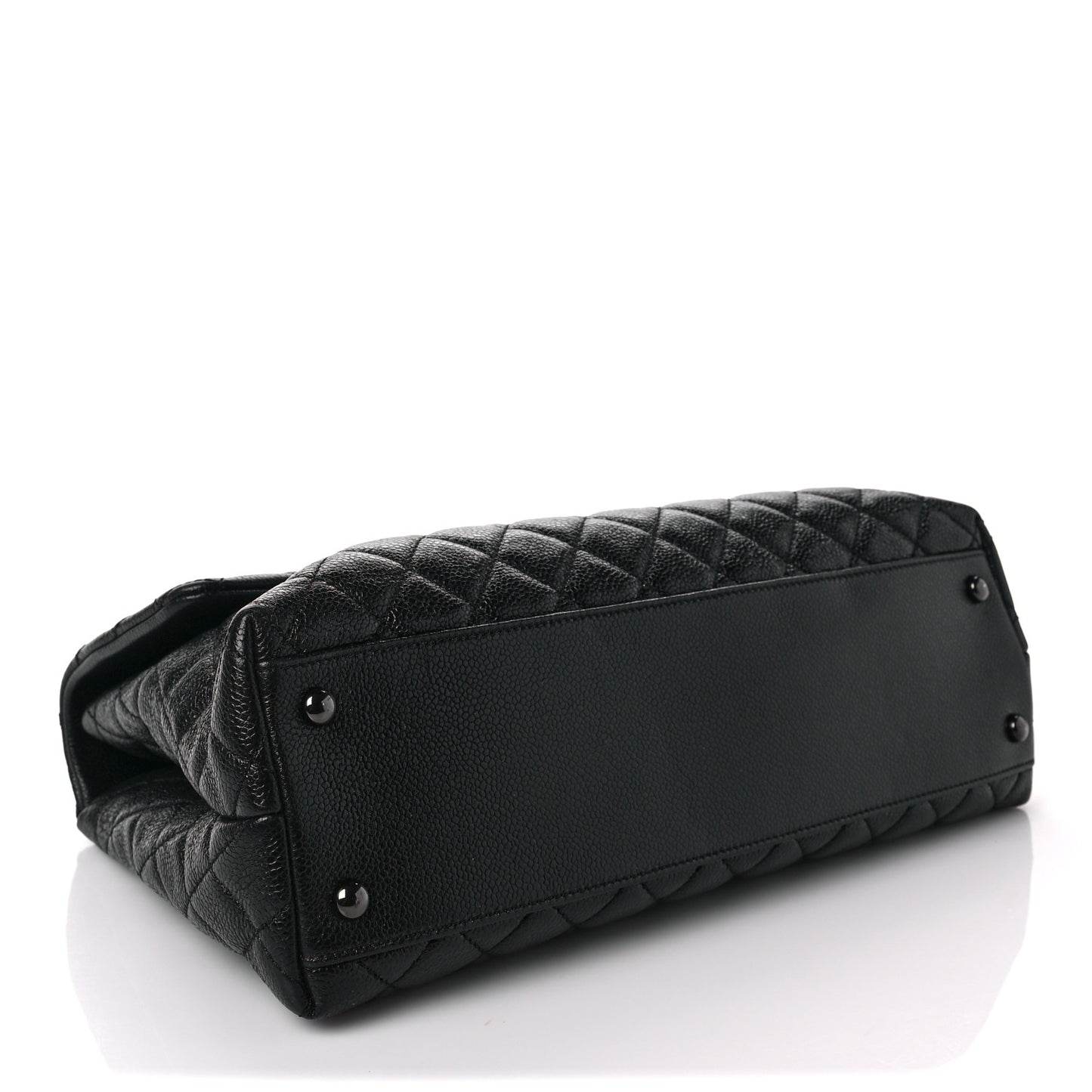 Caviar Quilted Medium Coco Handle Flap So Black