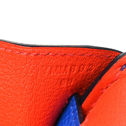 Hermes Togo Verso Birkin 25 Bleu Royal Capucine 7 of 11