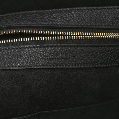 Celine Soft Grained Calfskin Small Belt Cabas Phantom Black 6 of 10