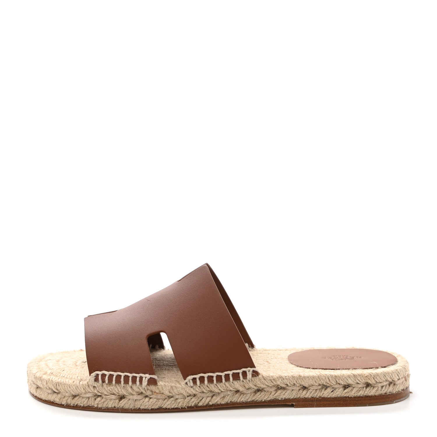 Hermes Calfskin Mens Antigua Espadrille Sandals 41 Naturel Safari 1 of 8