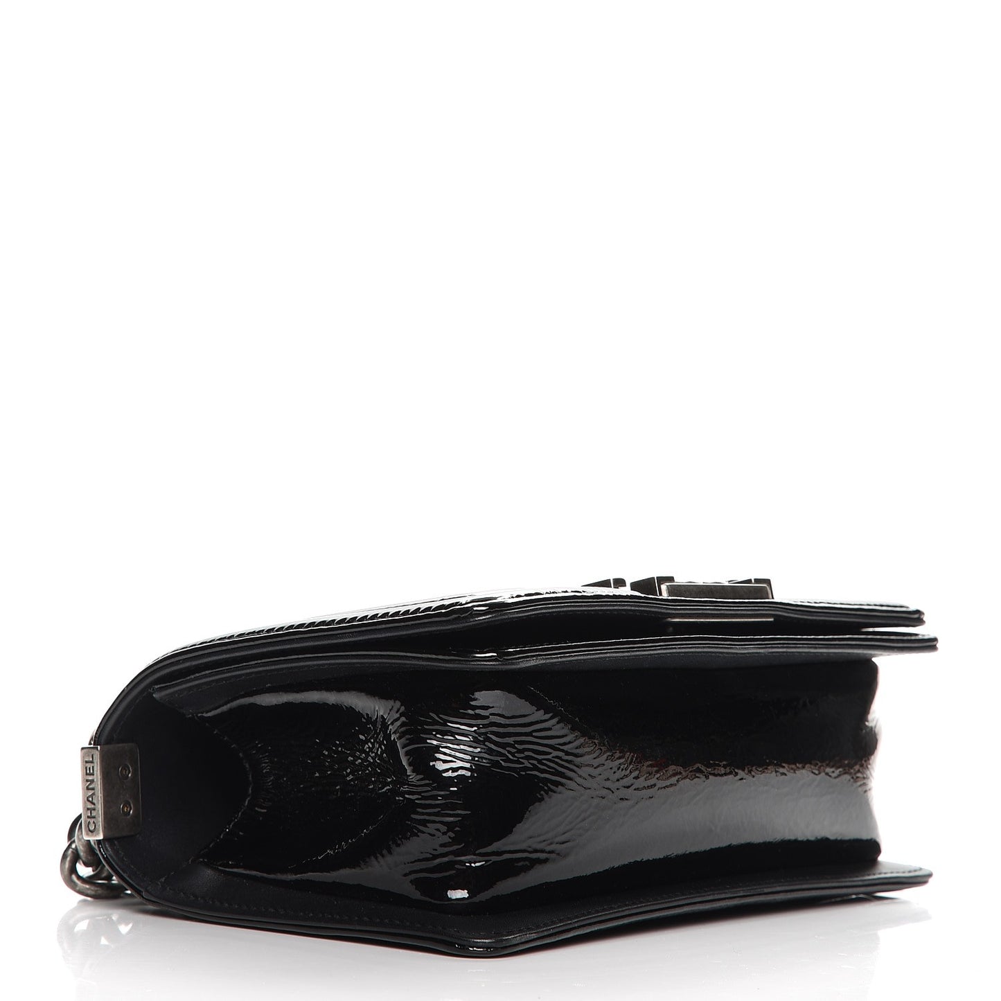 Python Patent Small Boy Flap Black