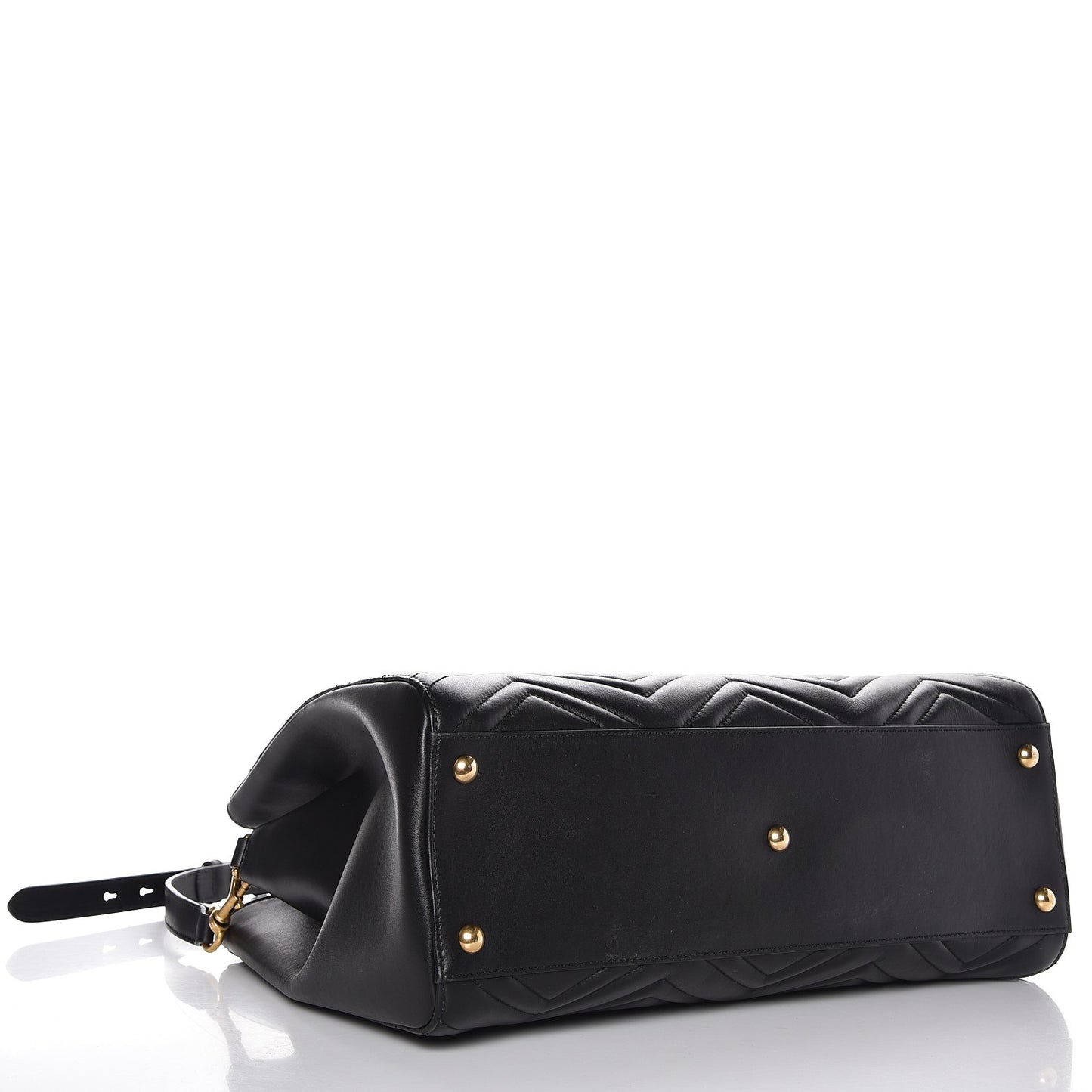Calfskin Matelasse Medium GG Marmont Tote Black