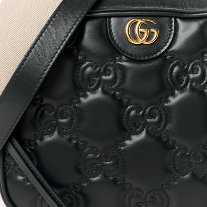 Gucci Calfskin GG Matelasse Shoulder Bag Black Natural 8 of 11