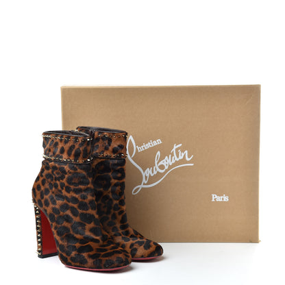 Christian Louboutin Pony Dark Leopard Cadra Spiked 100 Booties 37 Brown 13 of 13