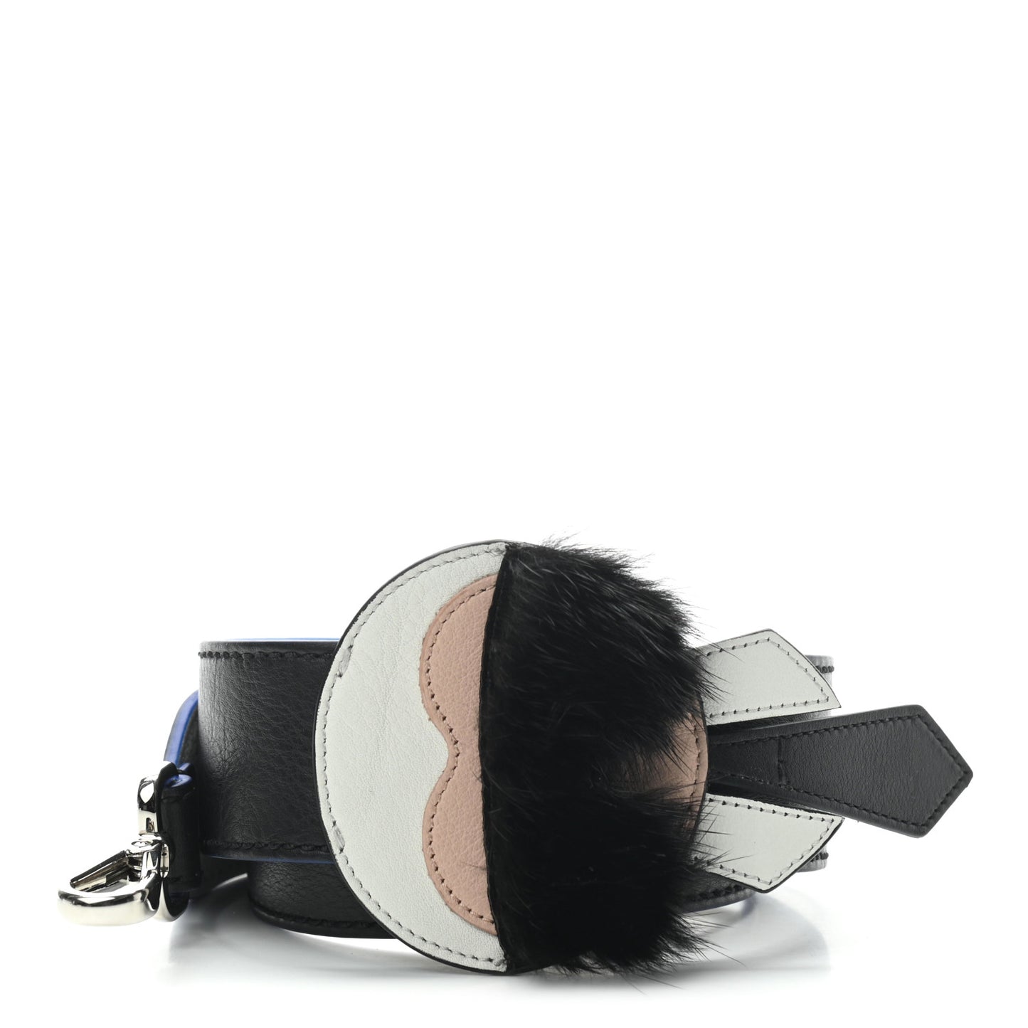Vitello Dolce Mink Fur Karlito Inlay Strap You Black Multicolor