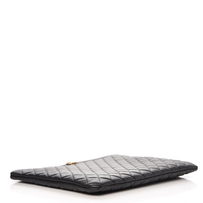 Chanel Caviar Quilted Large Boy Cosmetic Case Black 4 of 10