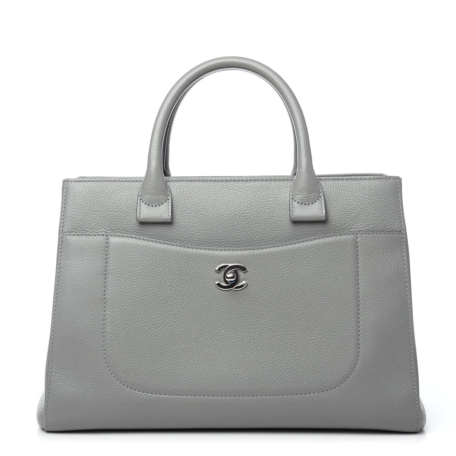 Chanel Grained Calfskin Small Neo Executive Shopper Tote Grey 1 of 8