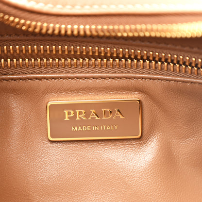 Prada Soft Calfskin Medium Aimee Shoulder Bag Caramel 6 of 11