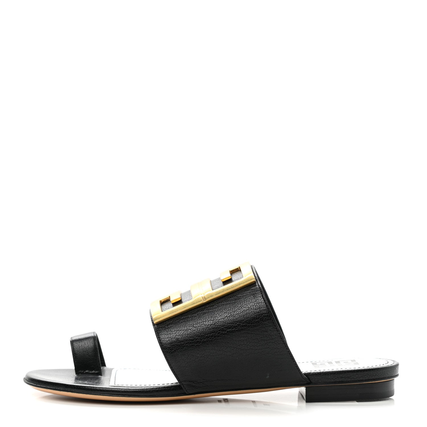 Givenchy Goatskin 4G Flat Toe Ring Sandals 36 Black 1 of 9