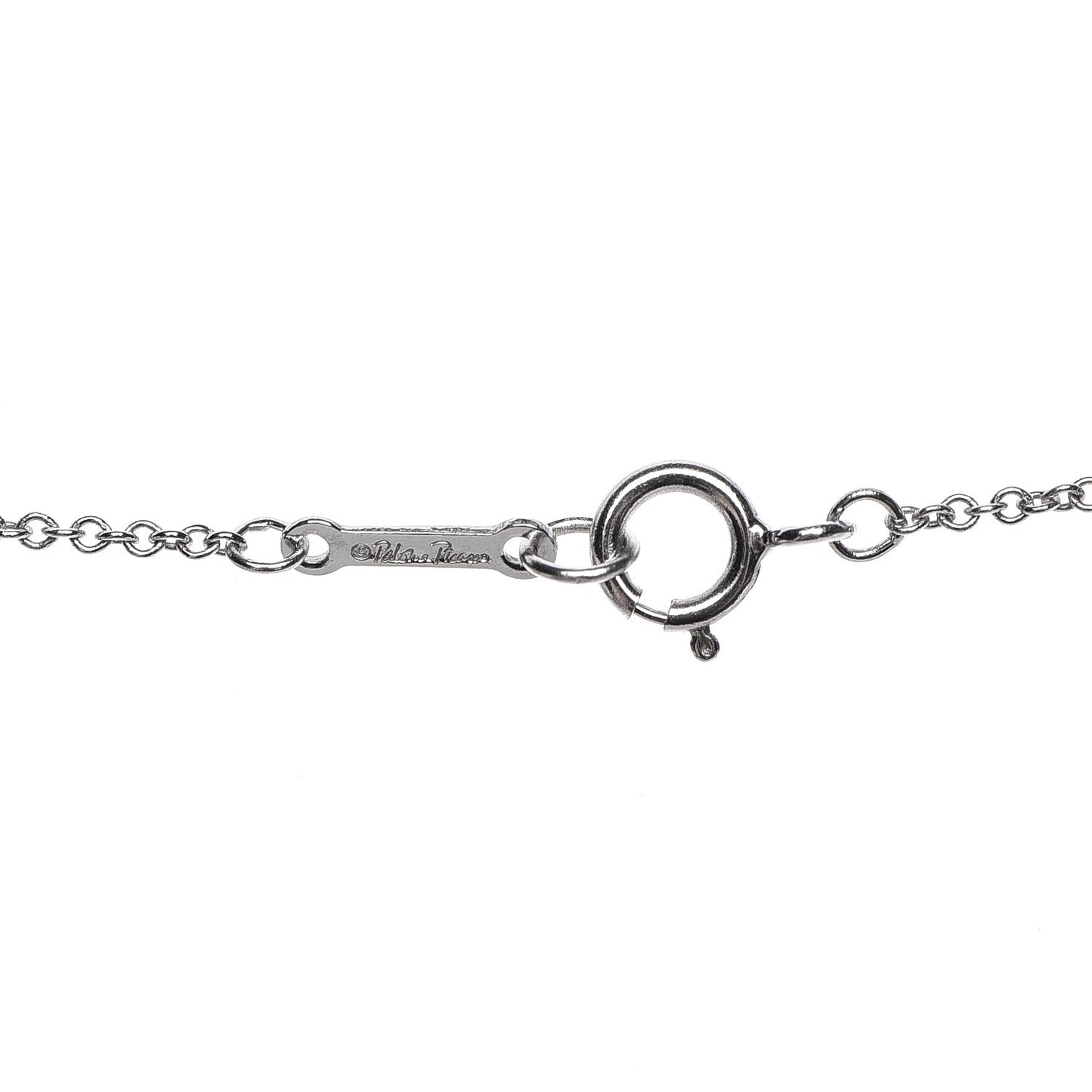 18K White Gold Diamond Paloma Picasso Graffiti X Pendant Necklace