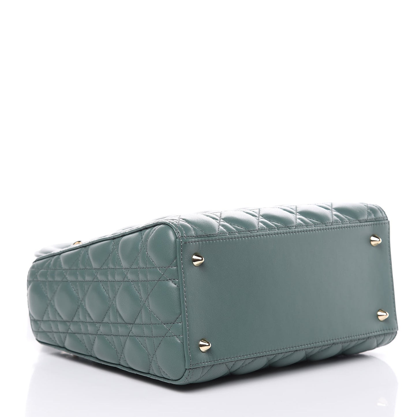 Lambskin Cannage Medium Lady Dior Storm Blue