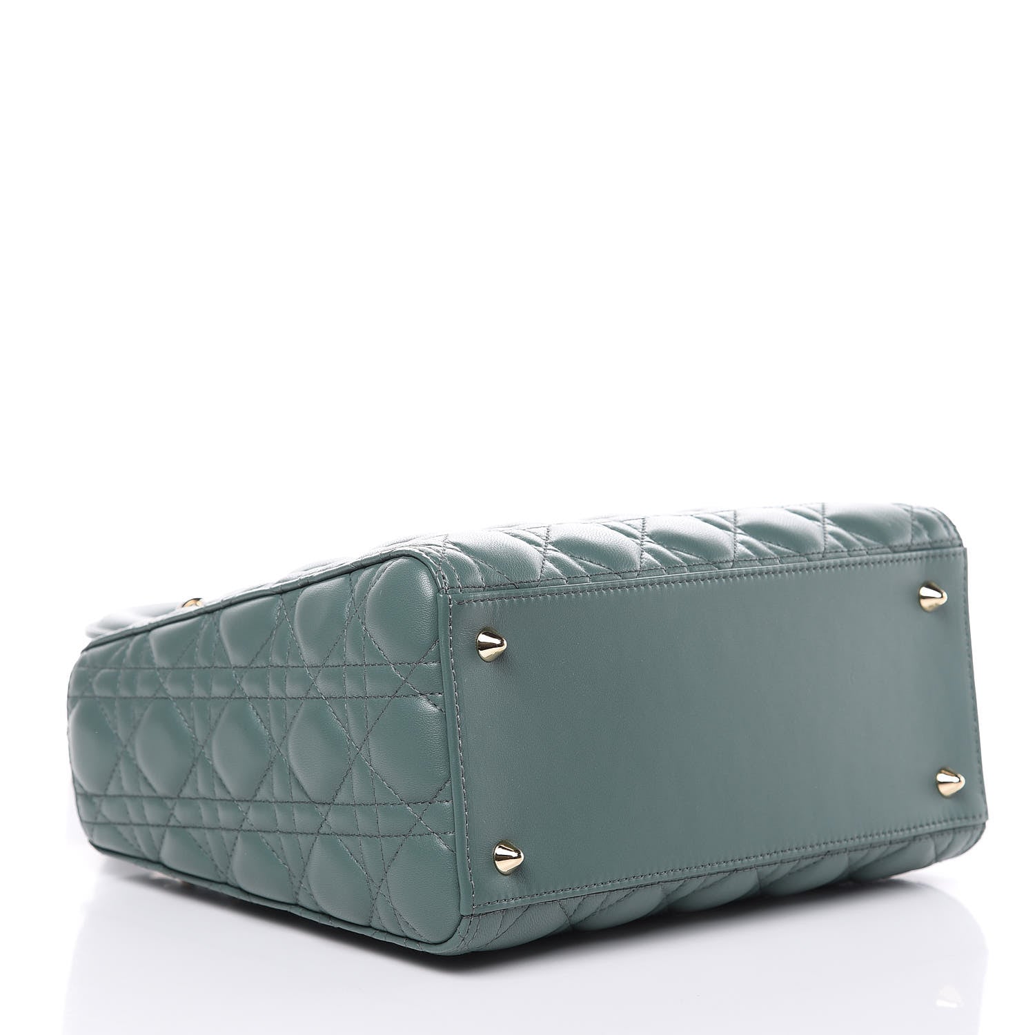 Christian Dior Lambskin Cannage Medium Lady Dior Storm Blue 4 of 9