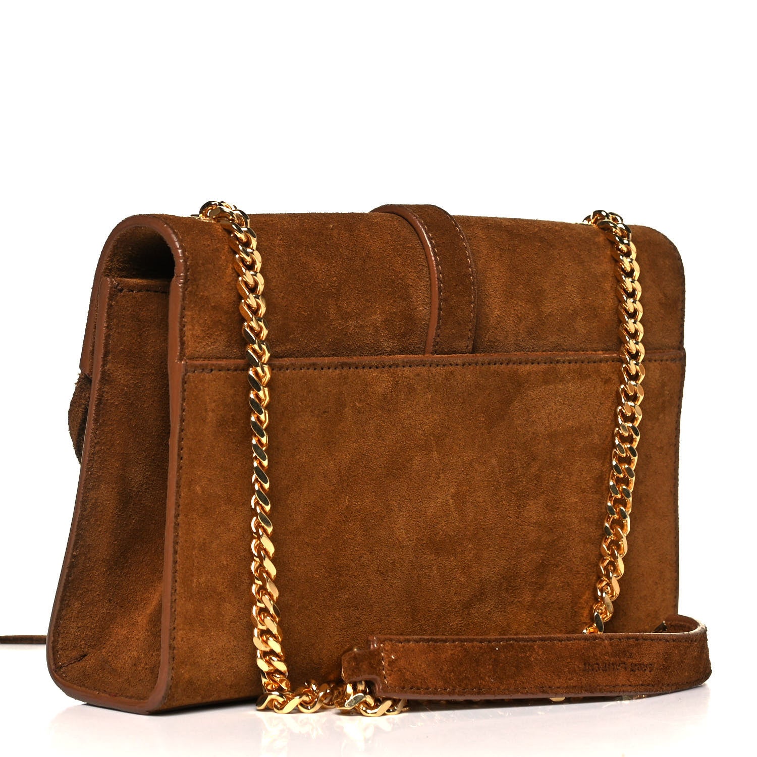 Saint Laurent Suede Fringe Small Monogram Satchel Light Ocre 3 of 10