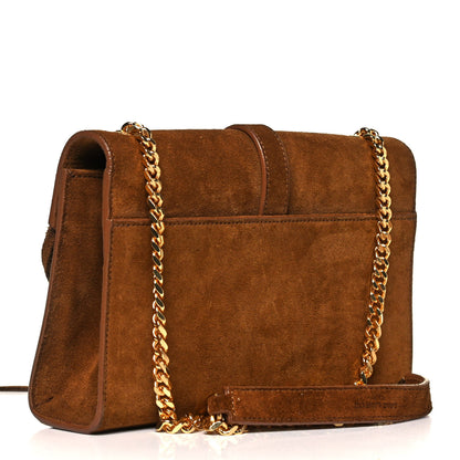 Saint Laurent Suede Fringe Small Monogram Satchel Light Ocre 3 of 10