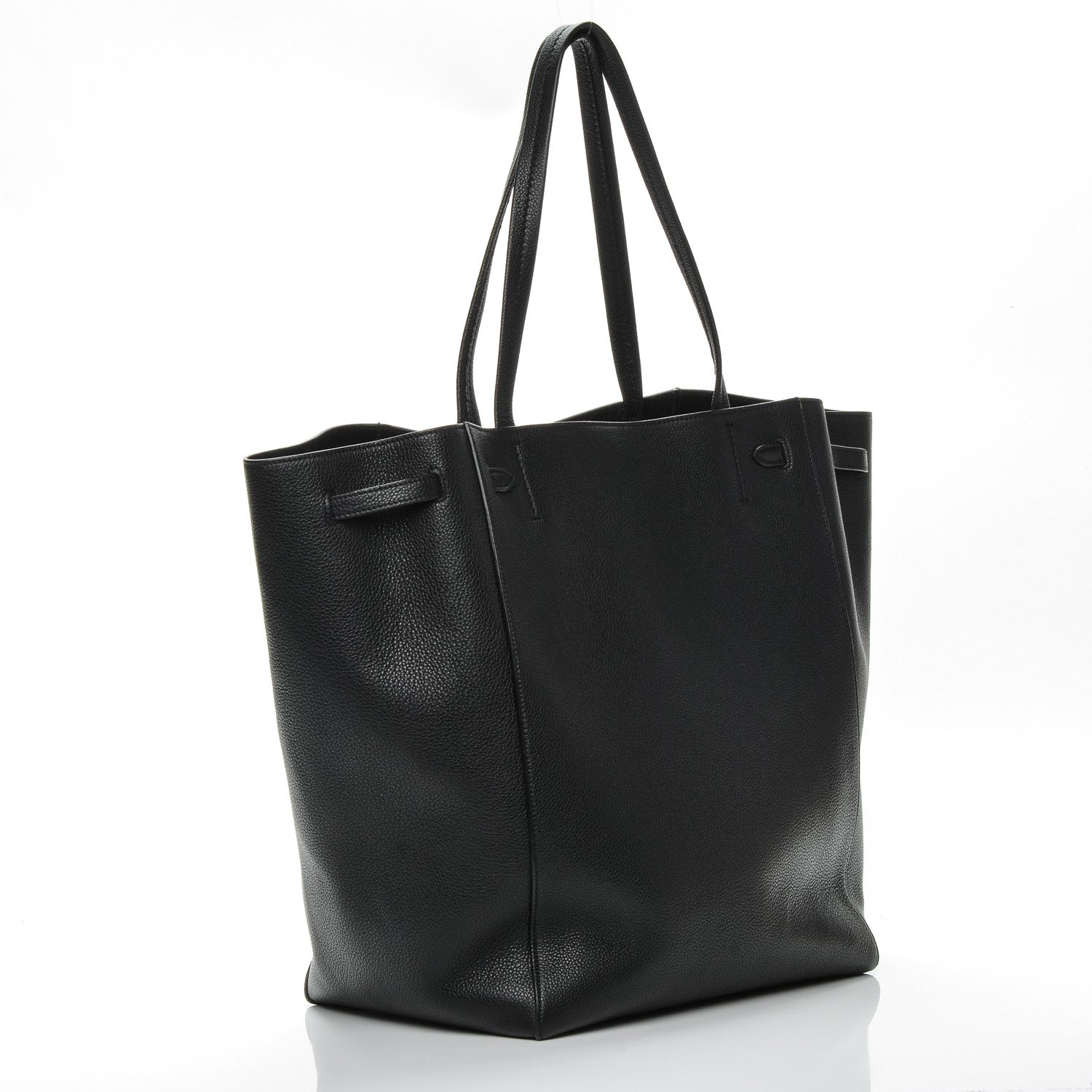 Celine Soft Grained Calfskin Medium Belt Cabas Phantom Black 3 of 6