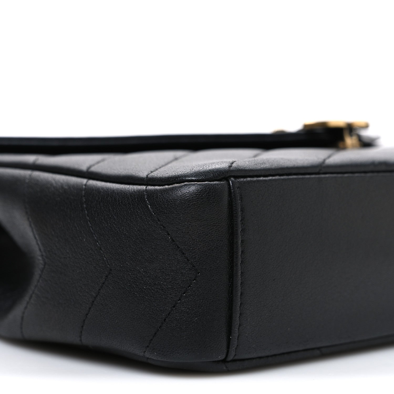 Chanel Lambskin Chevron Quilted Medium Envelope Flap Black 9 of 10