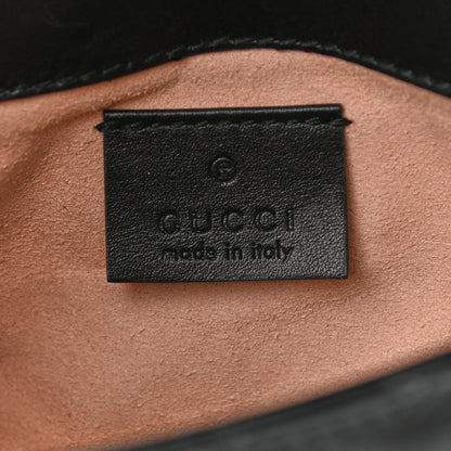 Gucci Calfskin Matelasse Super Mini GG Marmont Shoulder Bag Black 6 of 10