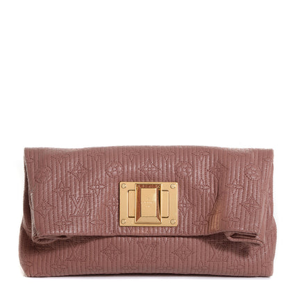 Louis Vuitton Calfskin Quilted Monogram Altair Clutch Rose Clair 6 of 7