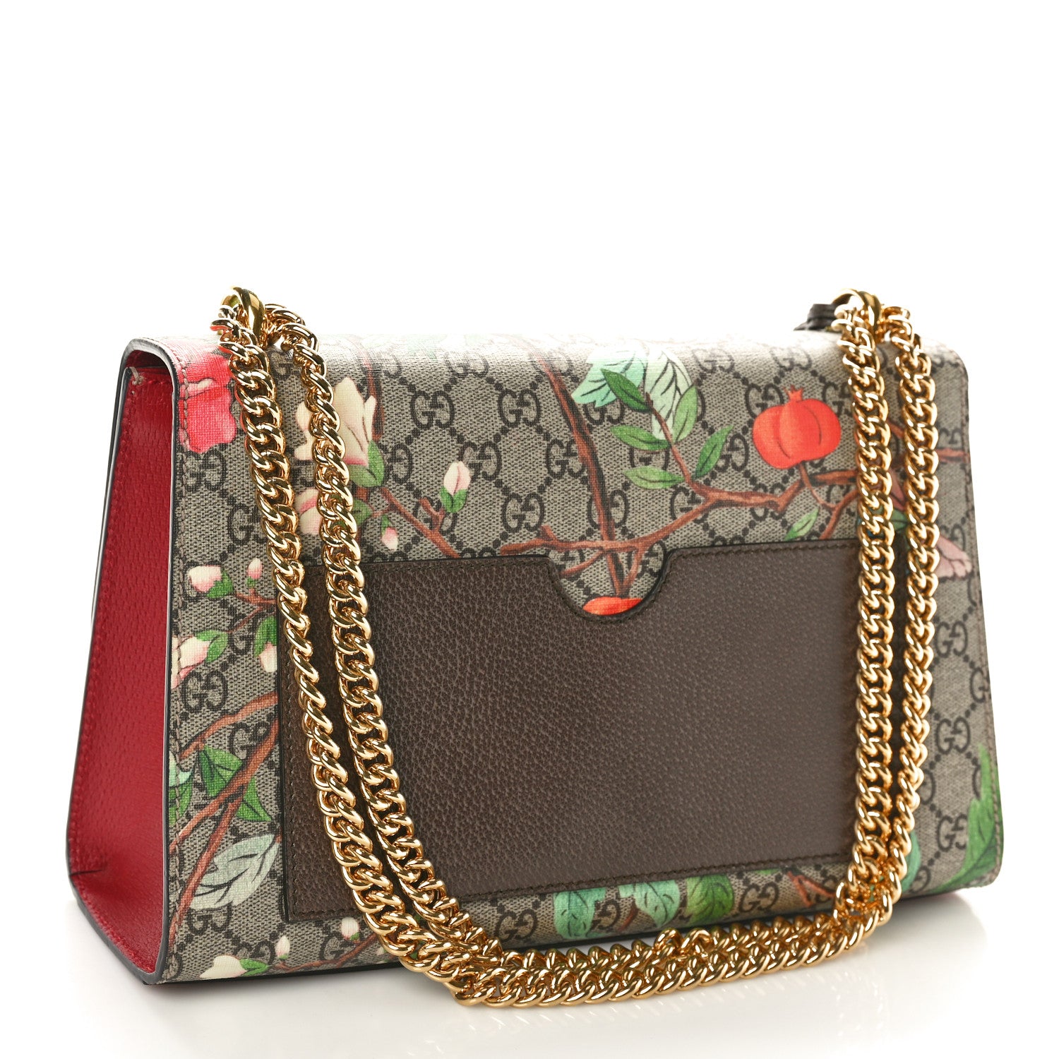 Gucci GG Supreme Monogram Tian Medium Padlock Shoulder Bag Beige Multicolor New Acero 3 of 10