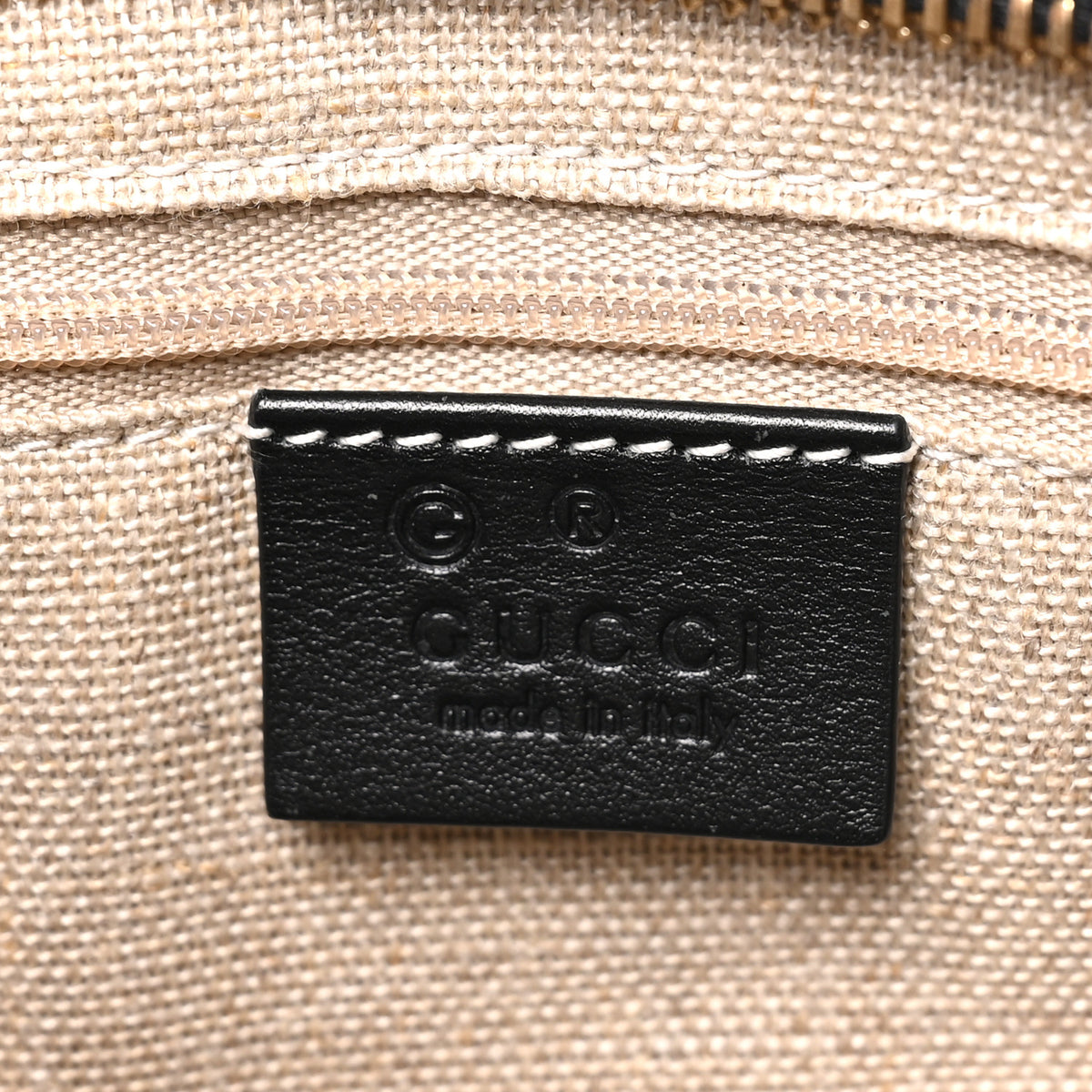 Microguccissima Flat Crossbody Black
