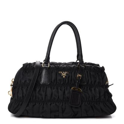 Prada Tessuto Nylon Gaufre Shopping Satchel Black 1 of 18