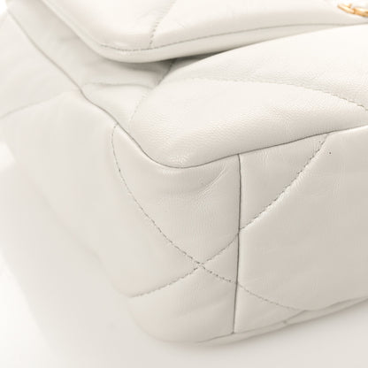 Chanel Goatskin Quilted Medium Chanel 19 Flap White 7 of 9