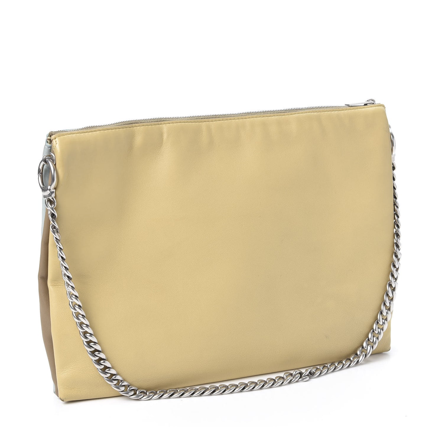 Lambskin Soft Trio Zipped Bag Glacier