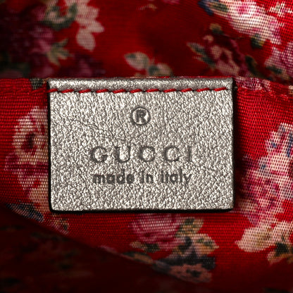 Gucci Laminated Nappa Web Trapuntata Small GG Shoulder Bag Argento 5 of 9