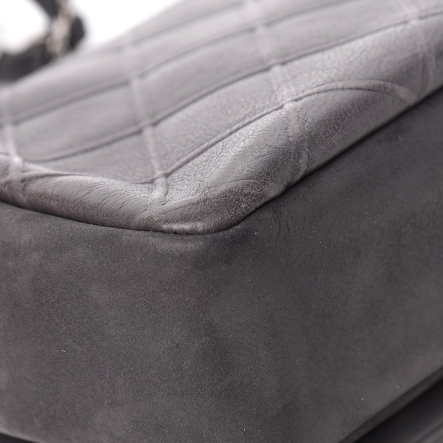 Calfskin Diamond Embossed New Chic Flap Grey
