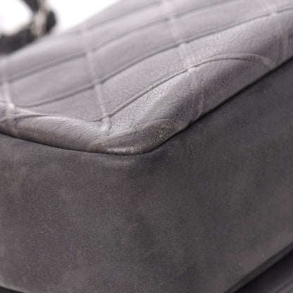 Chanel Calfskin Diamond Embossed New Chic Flap Grey 12 of 14