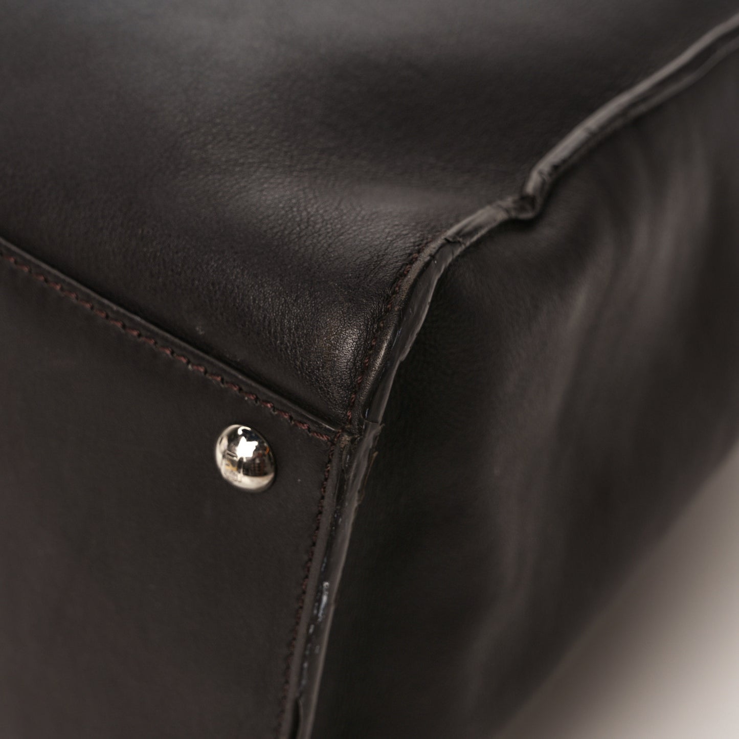 Vitello Seta Shearling FF 1974 Large Peekaboo X-Lite Brown