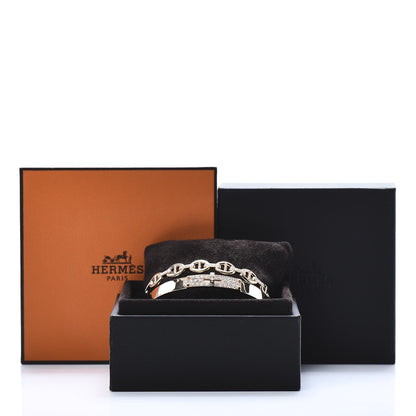 Hermes 18K Rose Gold Diamond PM Kelly Double Tour Bracelet SH 7 of 7