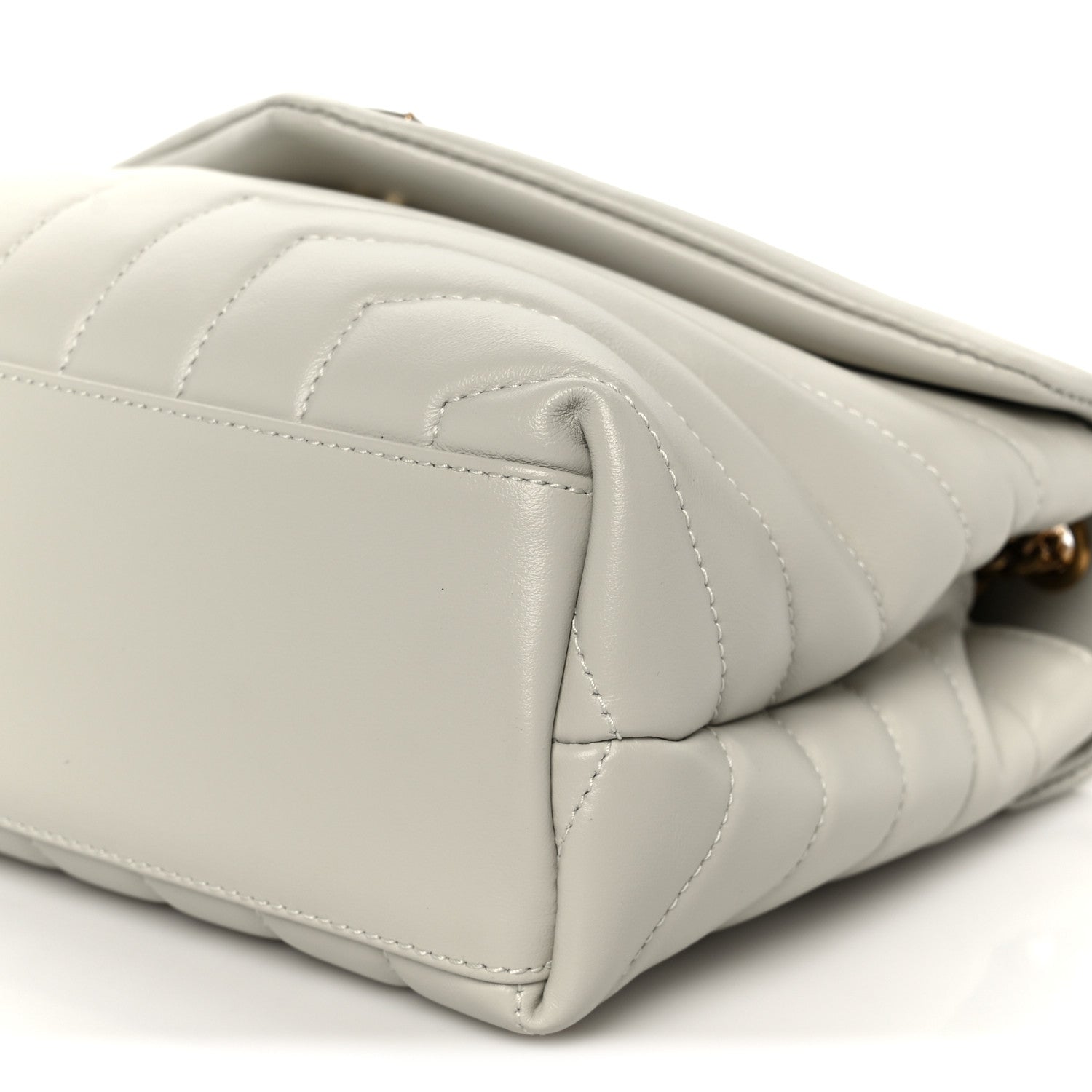 Saint Laurent Calfskin Y Quilted Monogram Small Loulou Chain Satchel Blanc Vintage 11 of 11