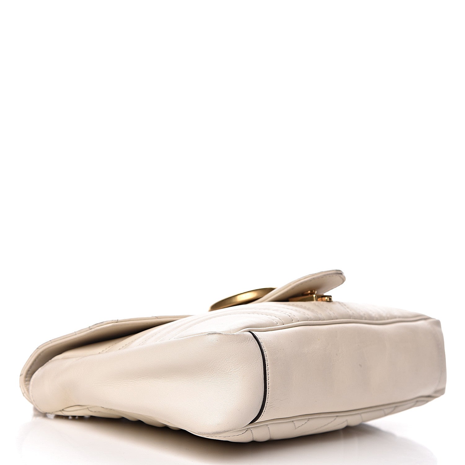 Gucci Calfskin Matelasse Medium GG Marmont Shoulder Bag White 4 of 21